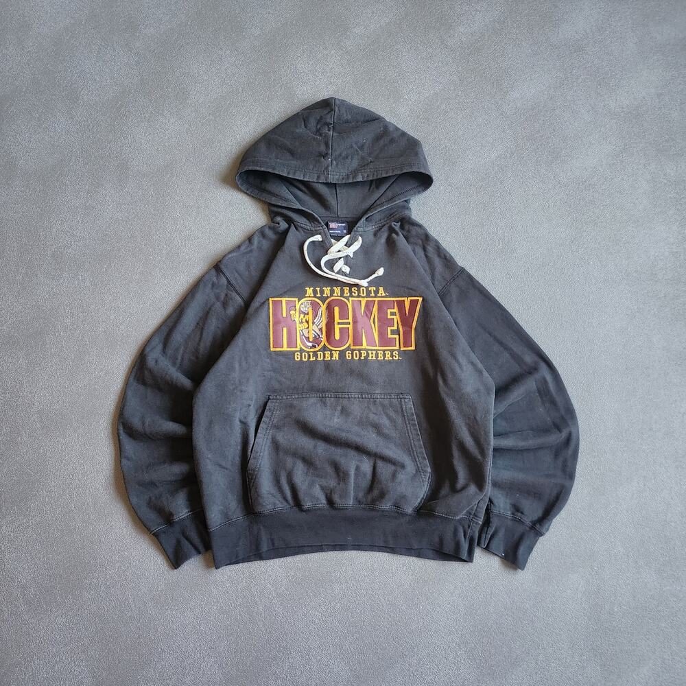 Vintage Minnesota Golden Gophers Hockey Black Hoodie Medium